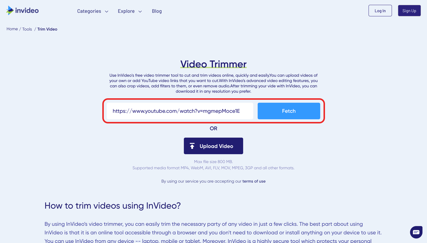 youtube to mp4 trimmer